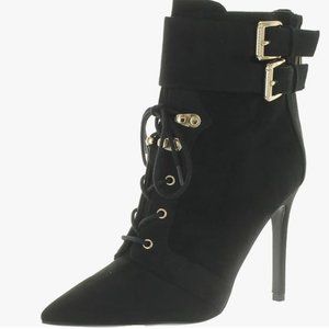 NEW Black Lace Up Guess Bossi Bootie